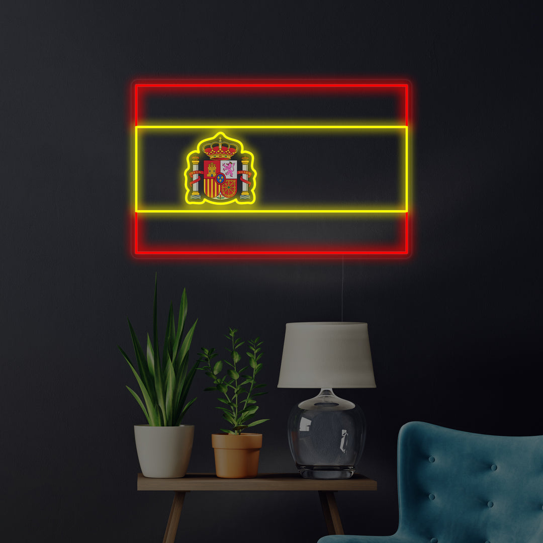 "Flagge Von Spanien" Neonschrift