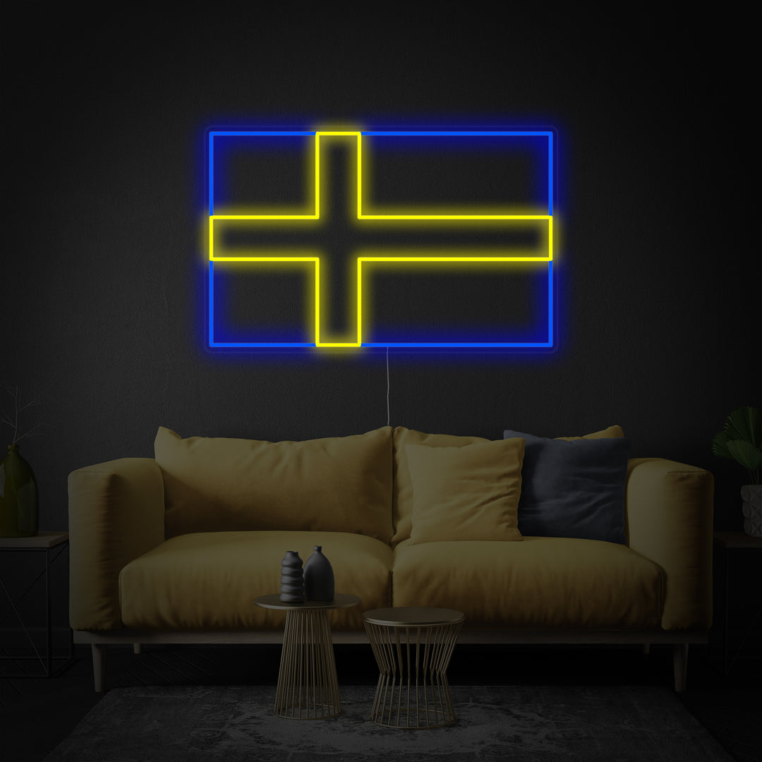 "Flagge Von Schweden" Neonschrift