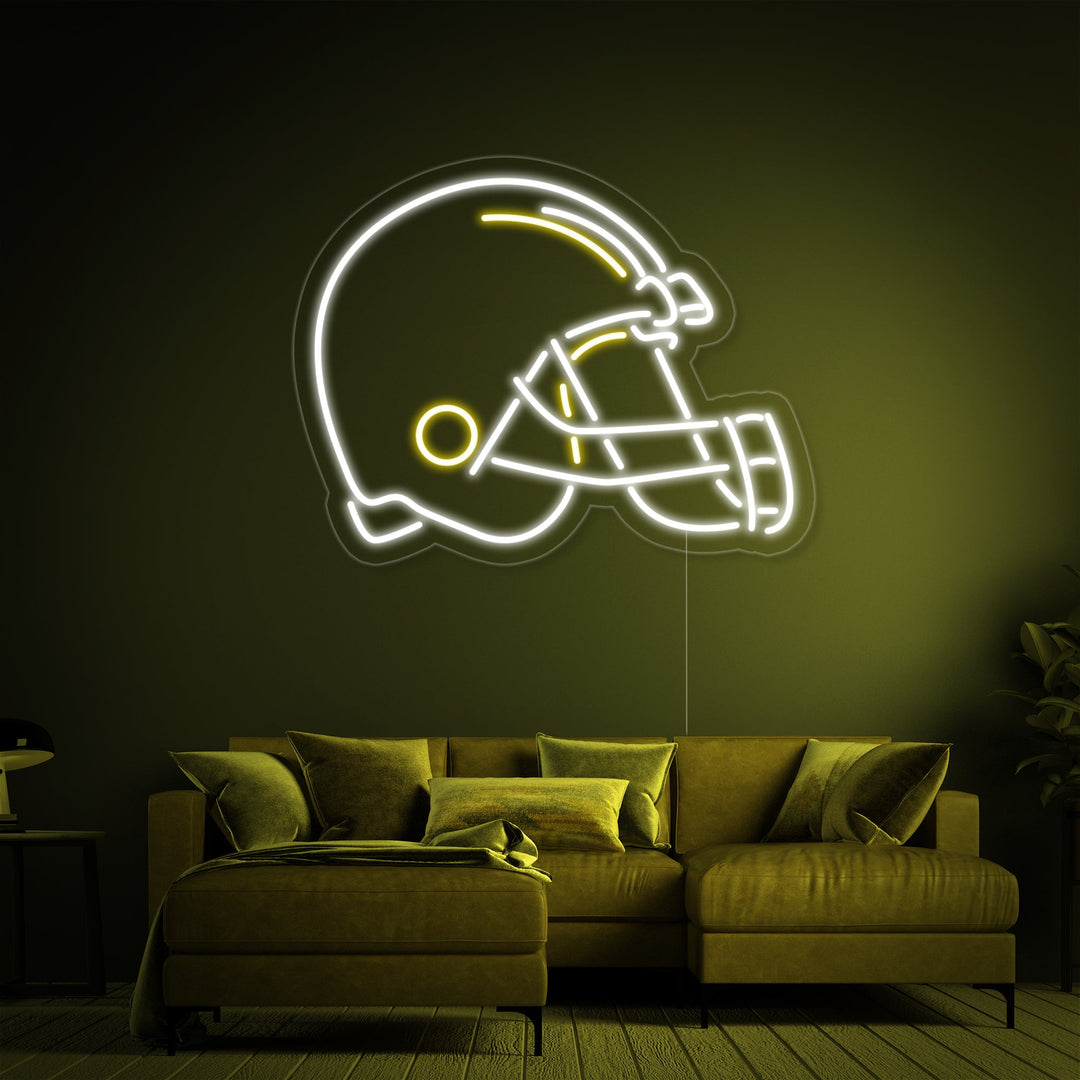 "Fußballhelm" Neonschrift