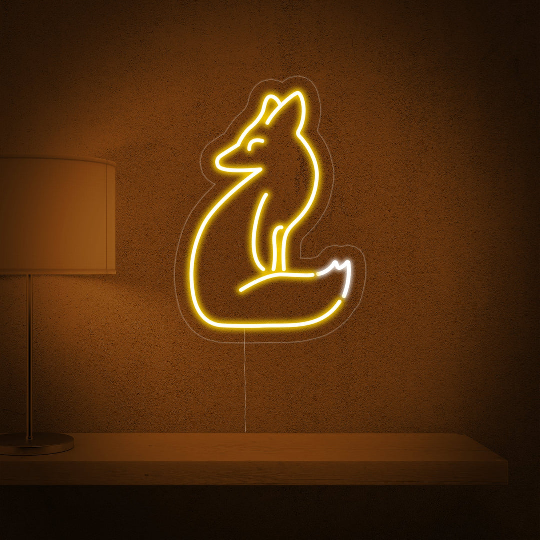 "Fuchs" Neonschrift