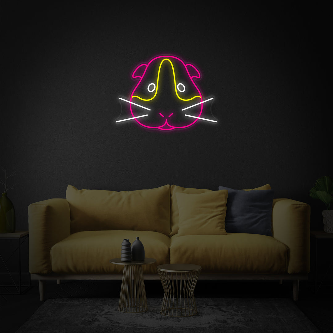 "Meerschweinchen" Neonschrift