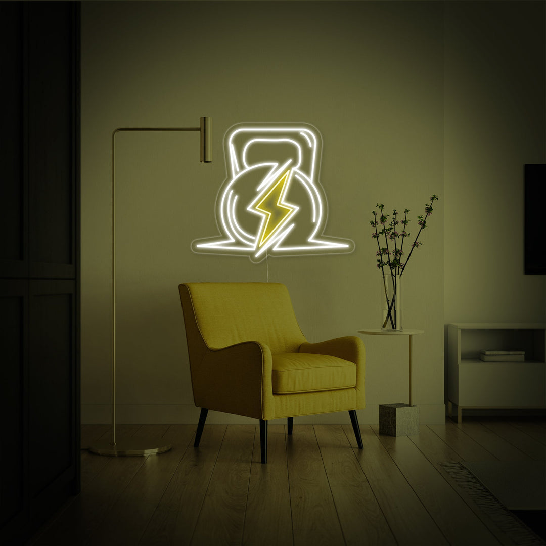 "Fitnessstudio Kraft Fitness" Neonschrift, Gym Leuchtreklame, Homegym Deko