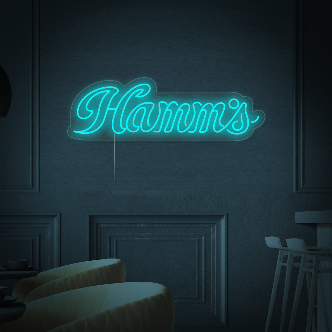 "Hamms Bierbar" Neonschrift