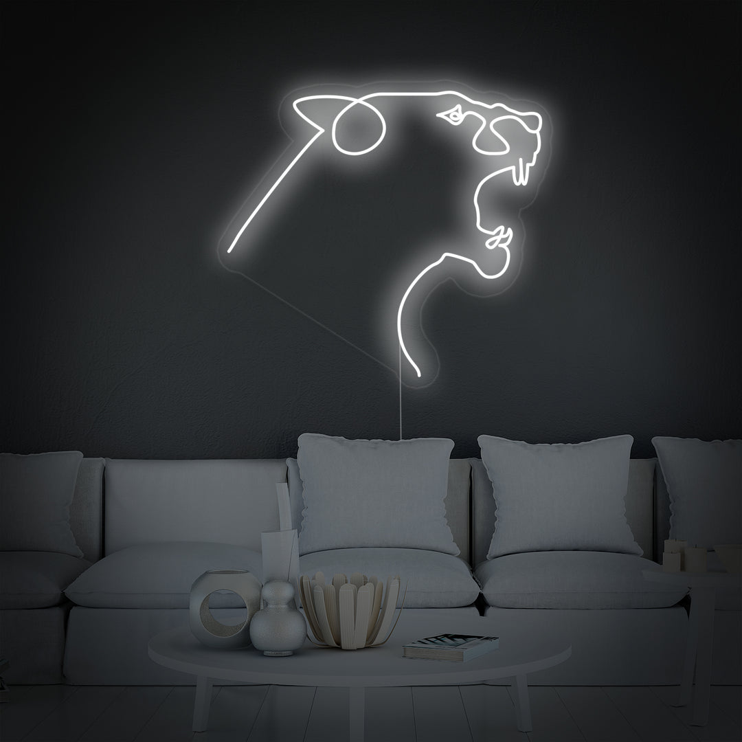 "Kopf Des Tigers" Neonschrift