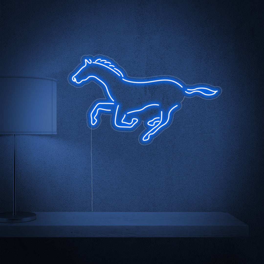 "Pferd, Laufendes Pferd" Neonschrift