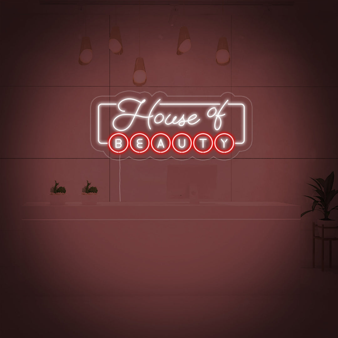 "House of Beauty" Neonschrift