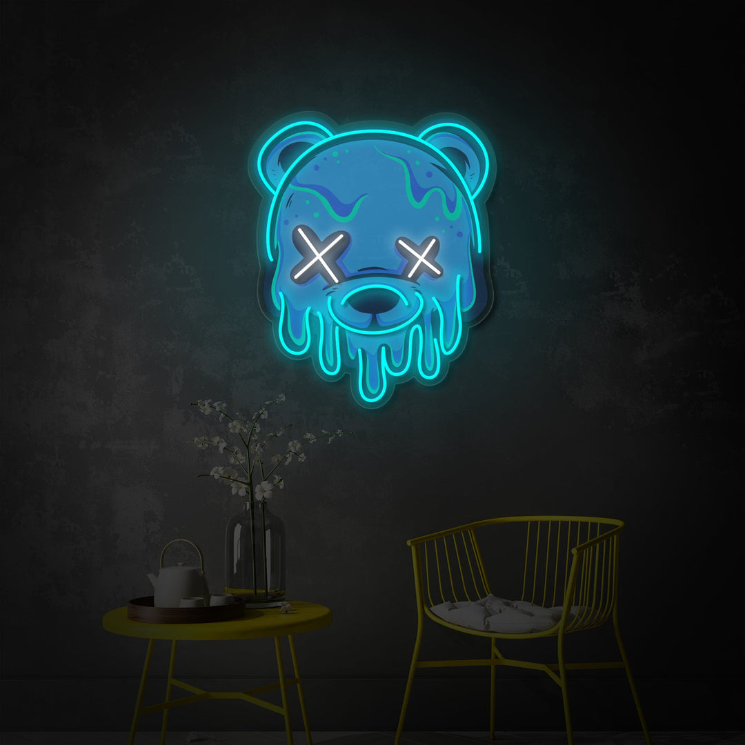 "Eiskopfbär" UV-bedruckt LED-Neonschild