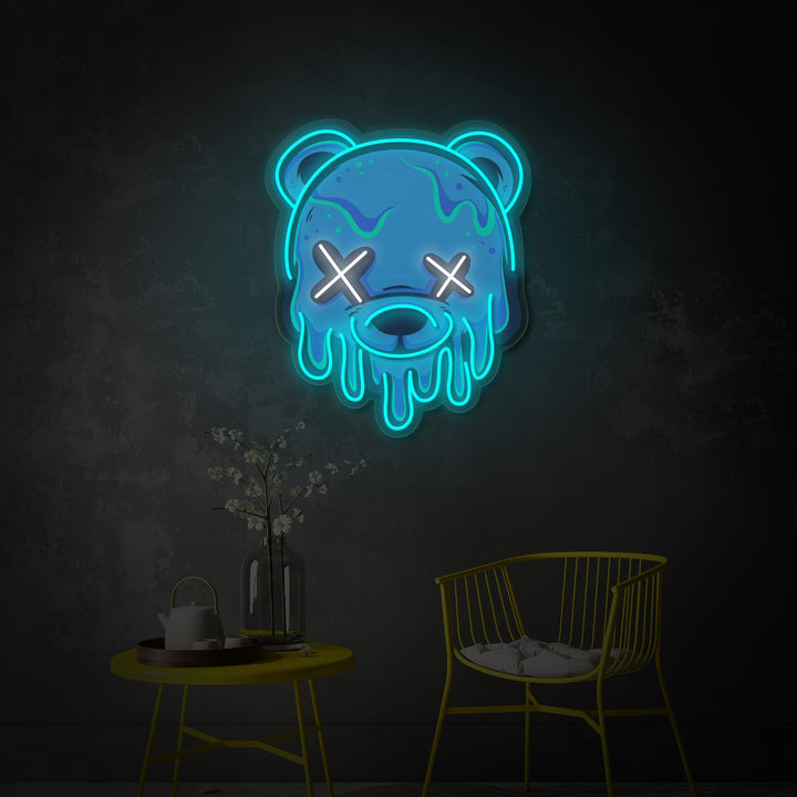 "Eiskopfbär" UV-bedruckt LED-Neonschild