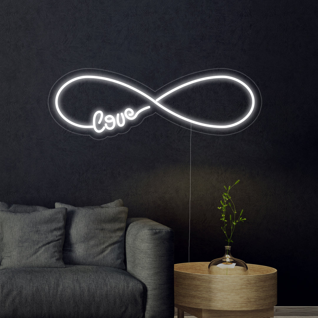 "Unendliche Liebe" Neonschrift