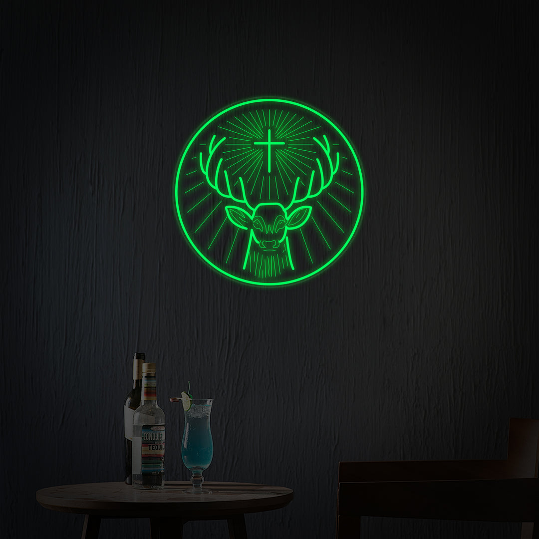 "Deutscher Jägermeister-Likör" Neonschrift