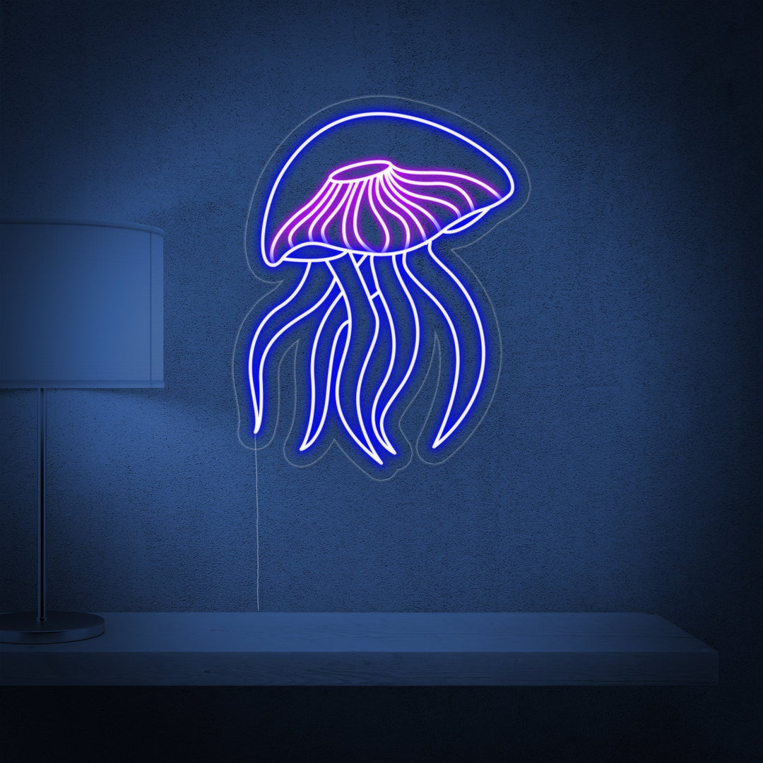 "Qualle" Neonschrift