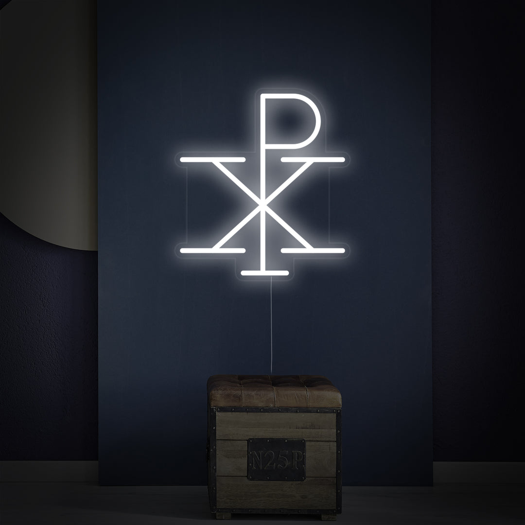 "Jesus Monogramm Von Christus Chi Rho" Neonschrift