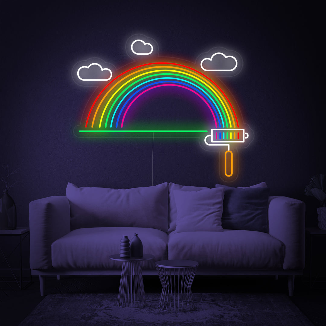 "Regenbogenflagge Lgbt-Stolz Einzigartig" Neonschrift
