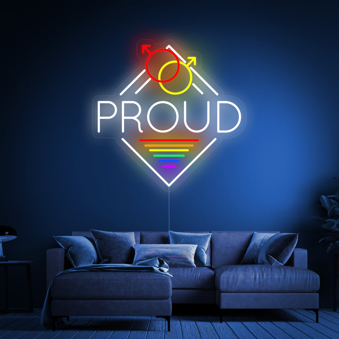 "LGBT Proud" Neonschrift