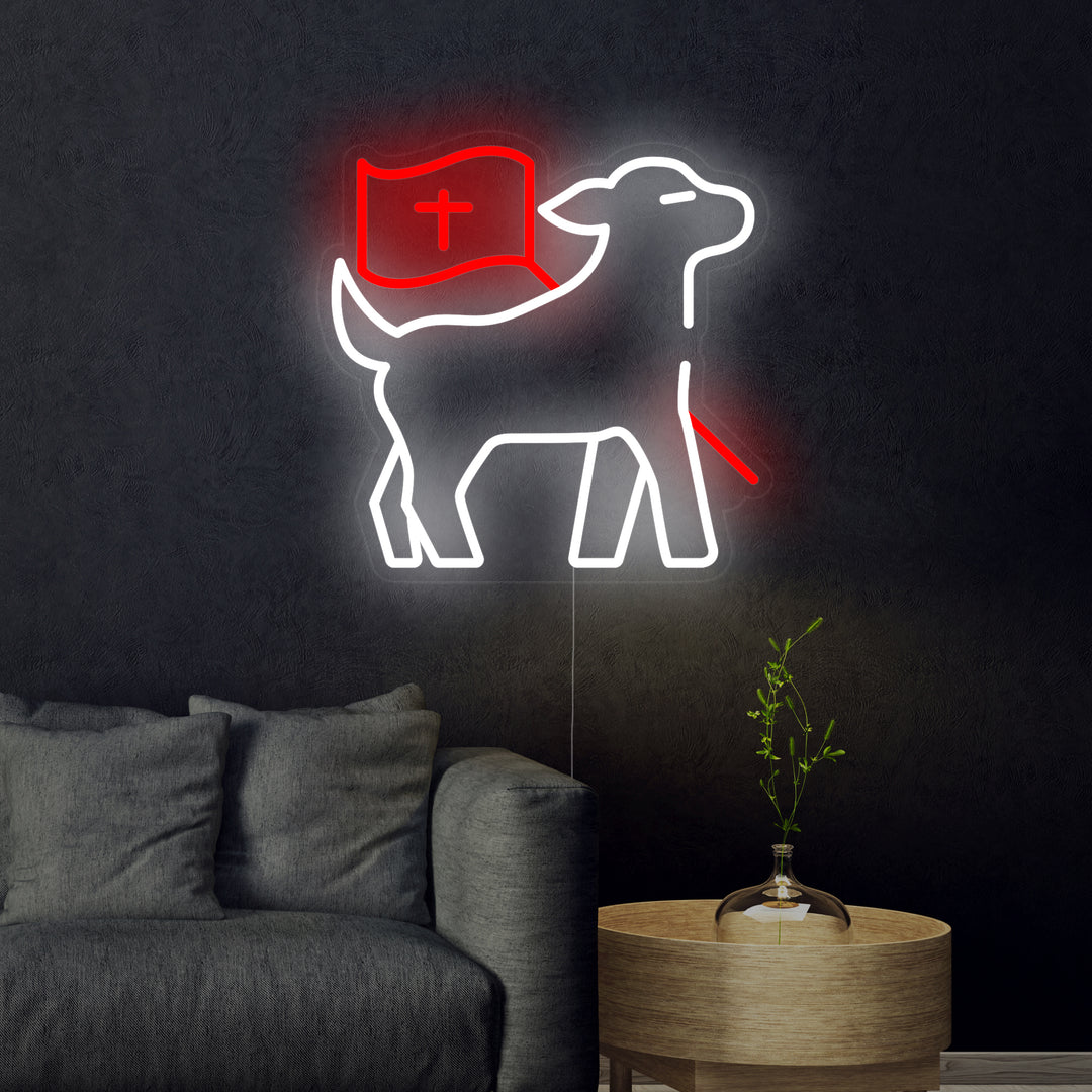 "Lamb" Neonschrift