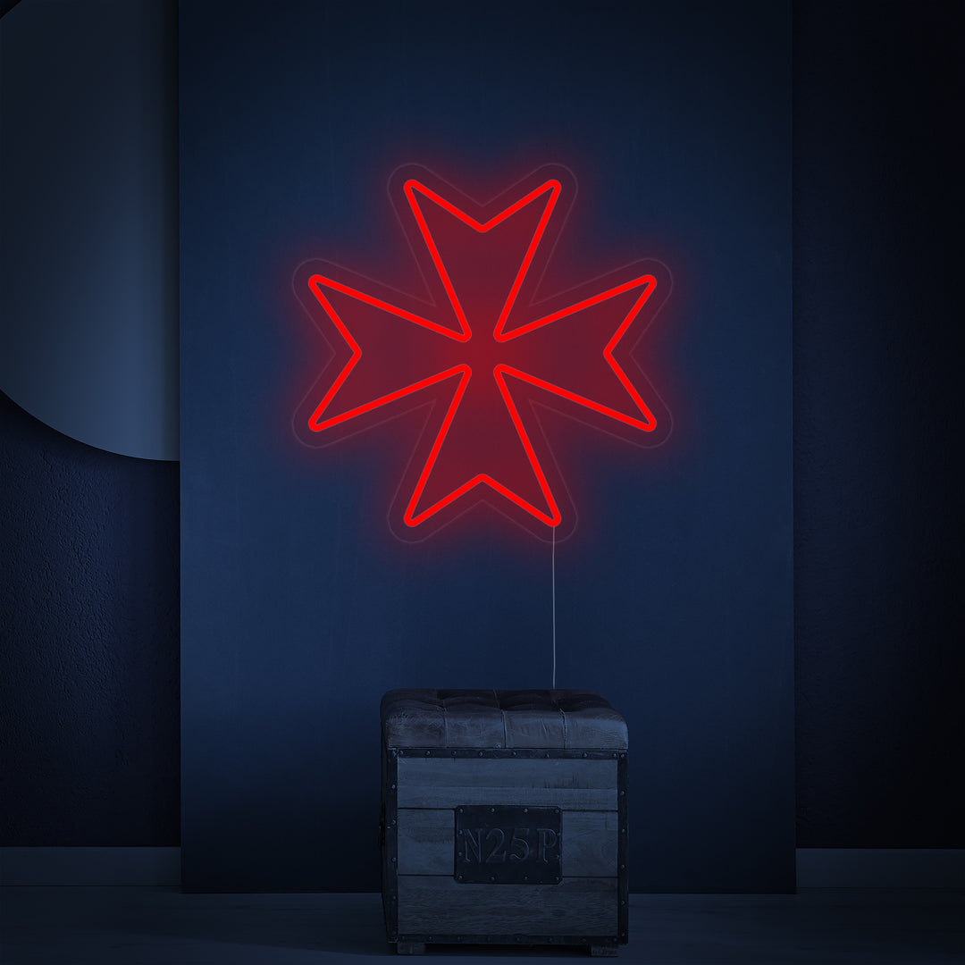 "Malteserkreuz" Neonschrift