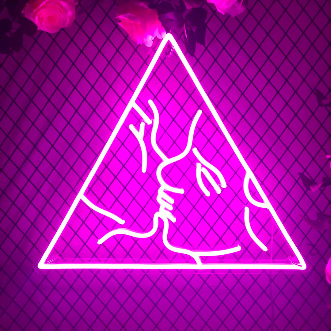 "Mann Frau Kuss" Neonschrift