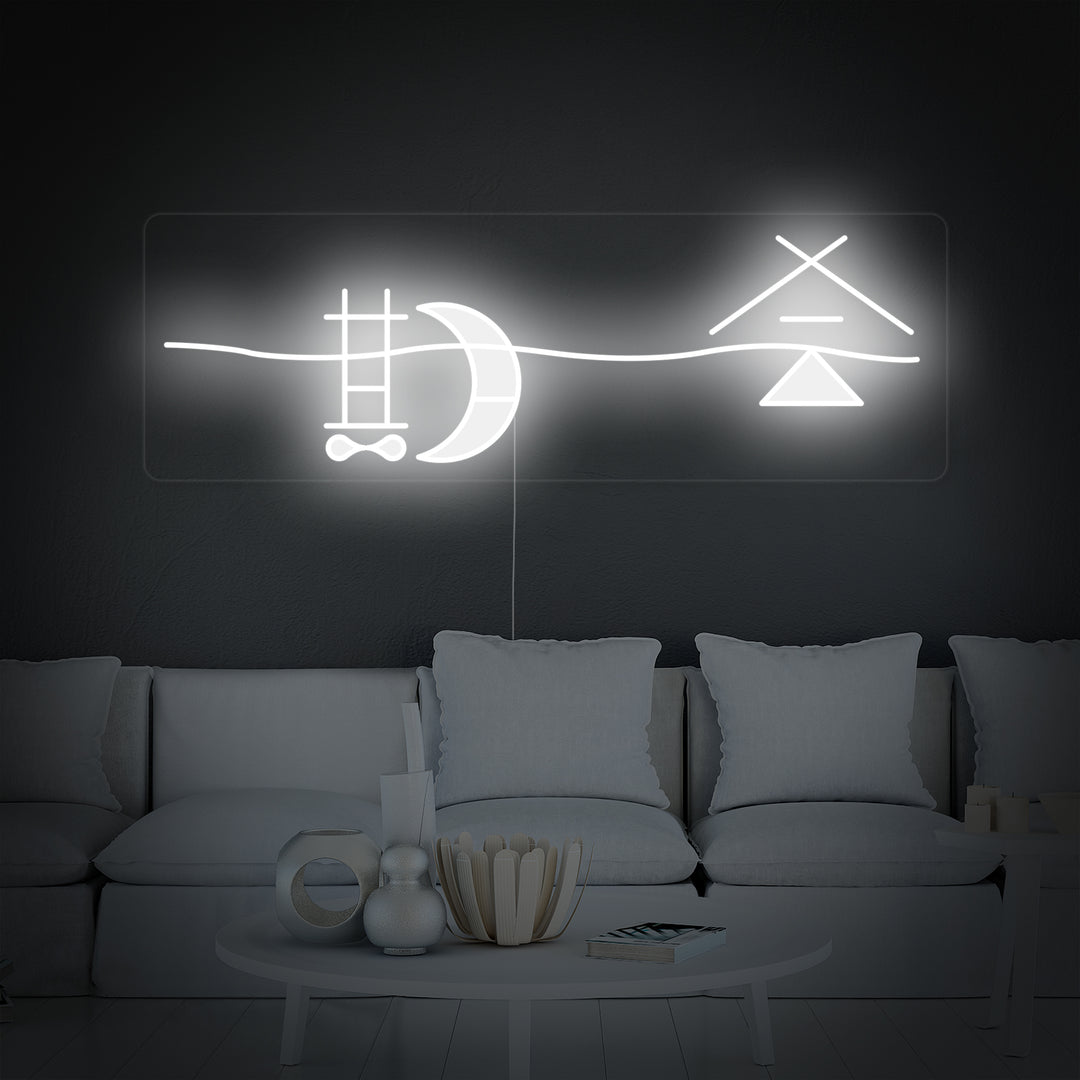 "Einmalige Chance Japanisches" Neonschrift