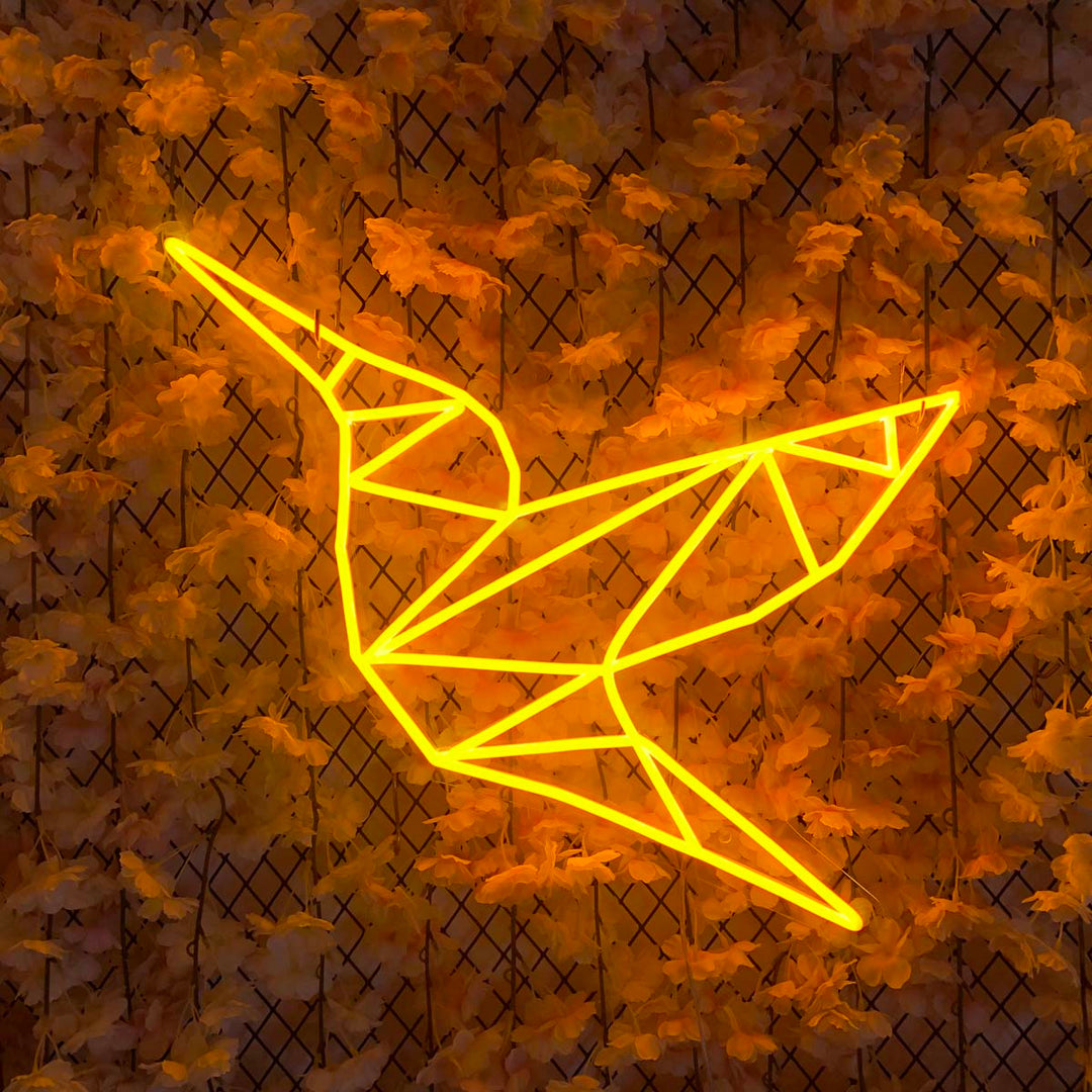 "Papiervogel" Neonschrift