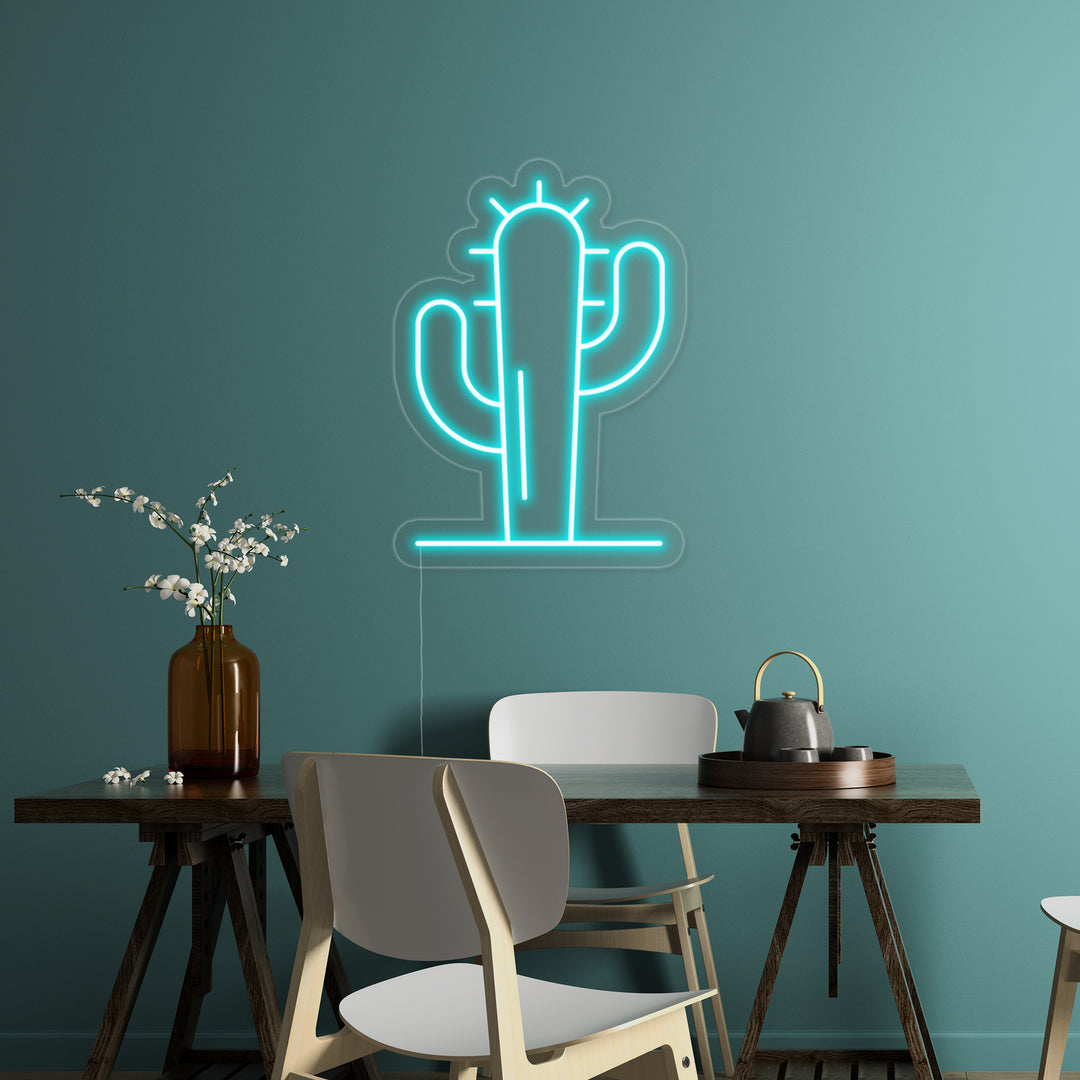 "Pflanze Kaktus" Neonschrift
