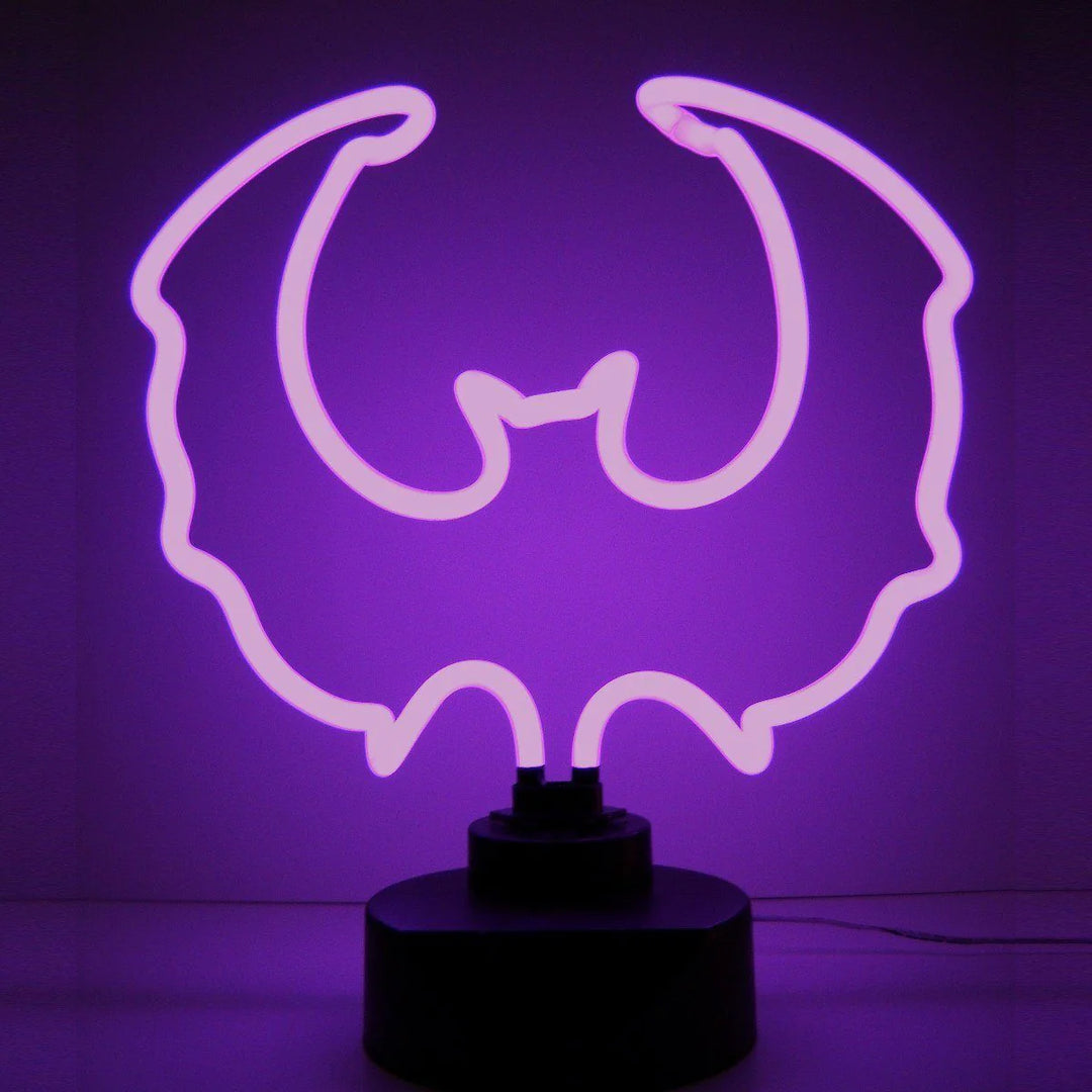 "Lila Fledermaus Tisch-Neonschild, Glas-Neonschild" Neonschrift