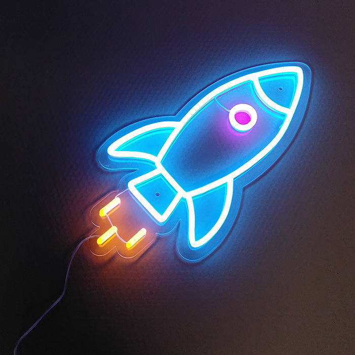"Rakete" Neonschrift