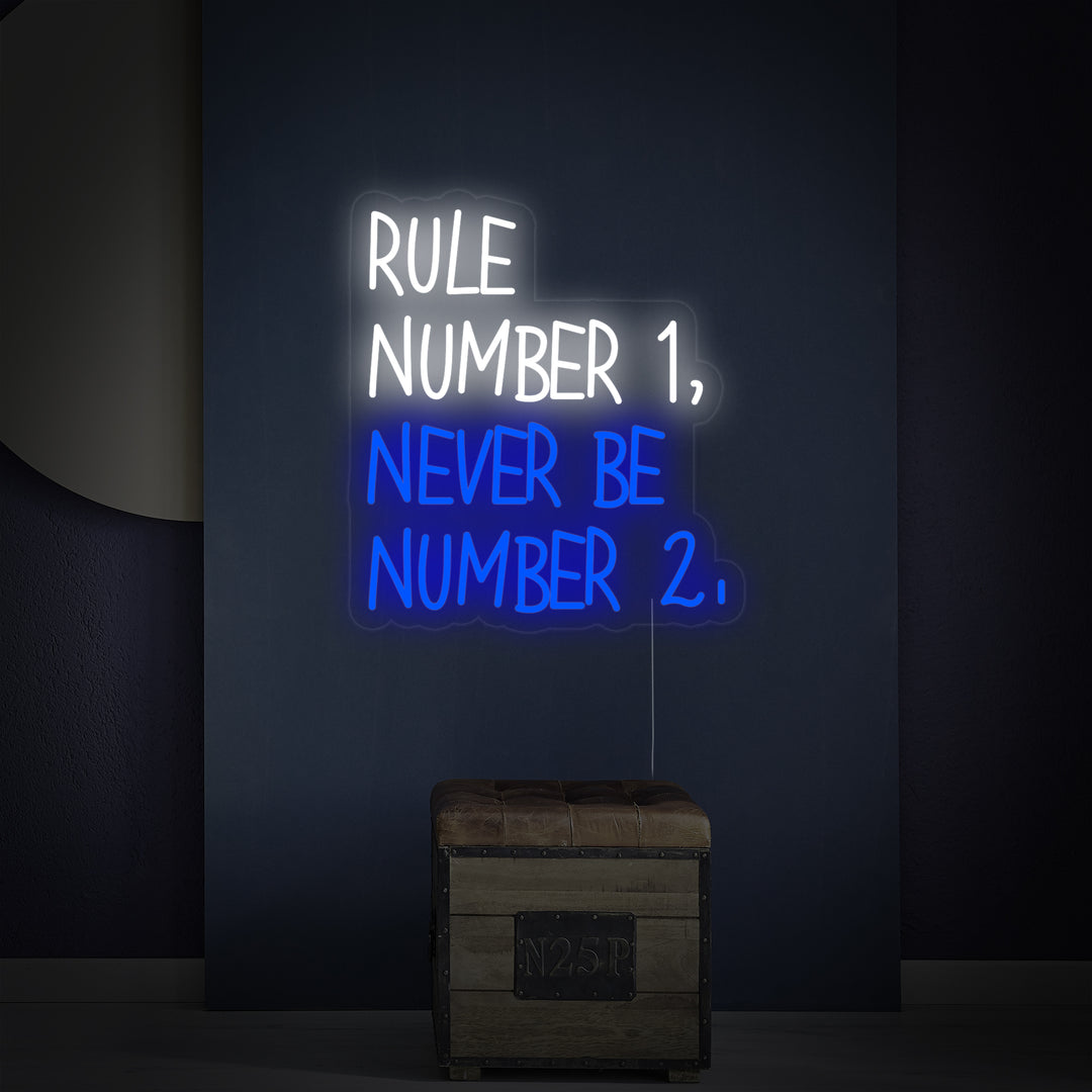 "Rule Number" Neonschrift
