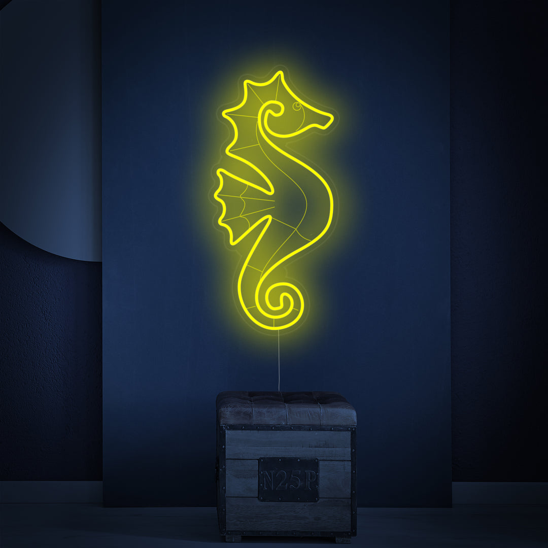 "Seepferd" Neonschrift