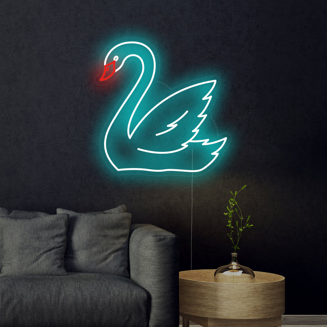 "Schwan Tier" Neonschrift
