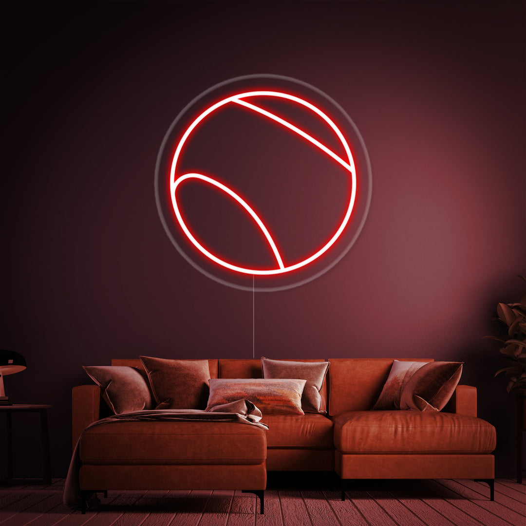 "Tennisball" Neonschrift