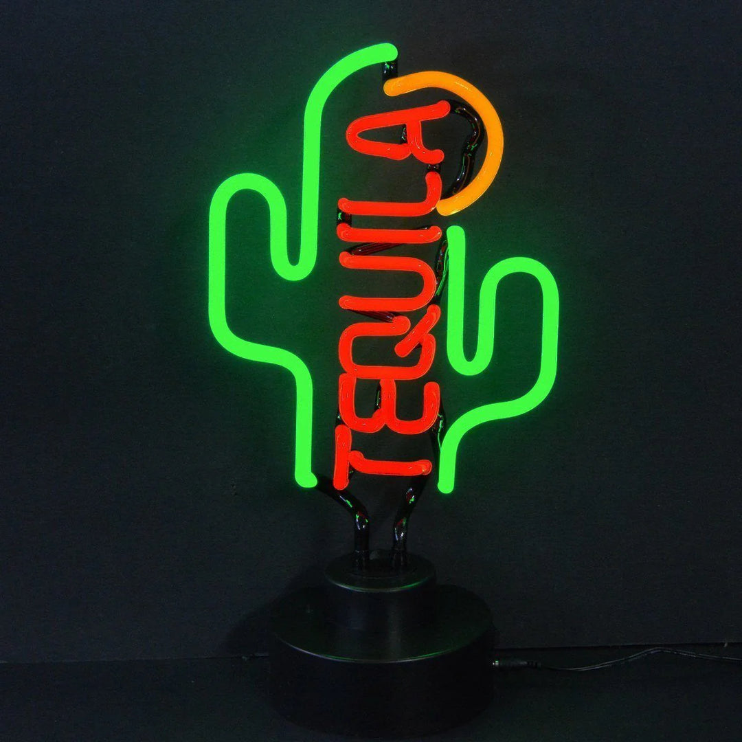 "Tequila-Kaktus Tisch-Neonschild, Glas-Neonschild" Neonschrift