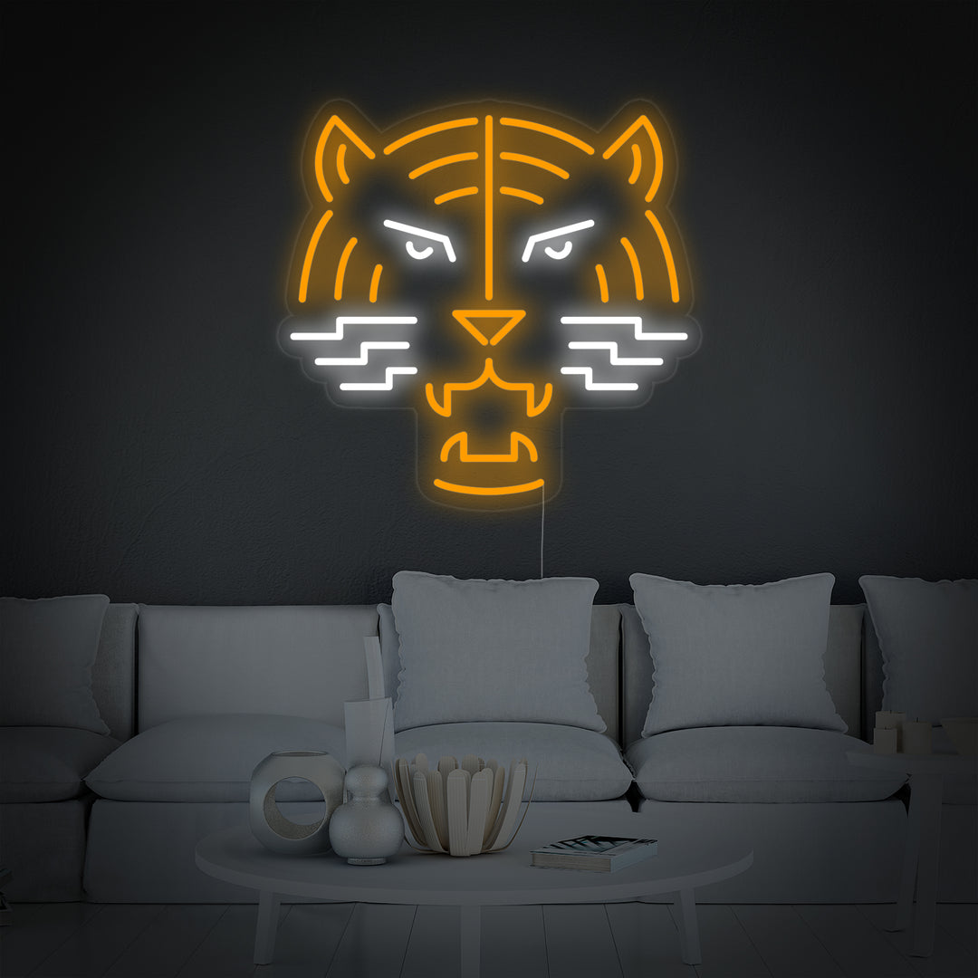 "Tigerkopf" Neonschrift