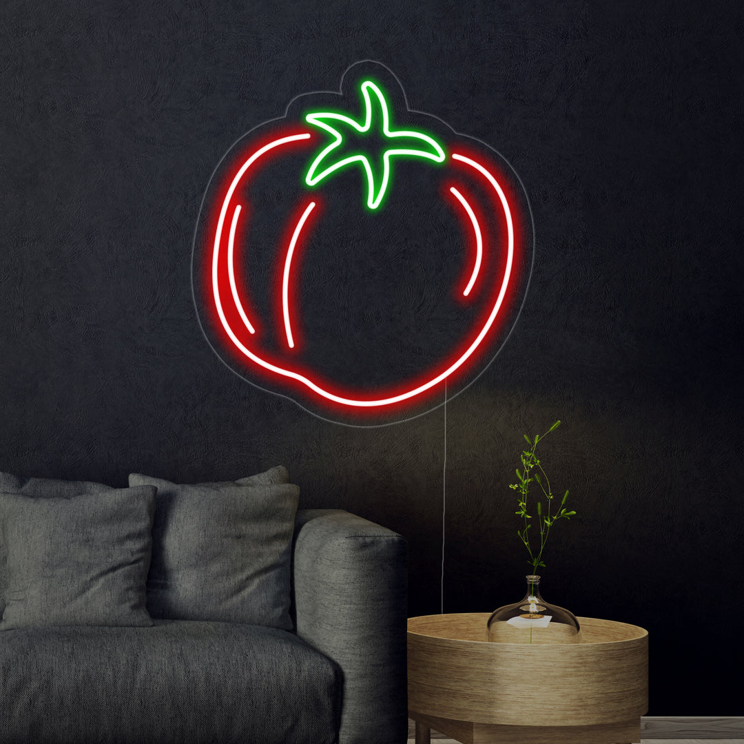 "Tomate" Neonschrift
