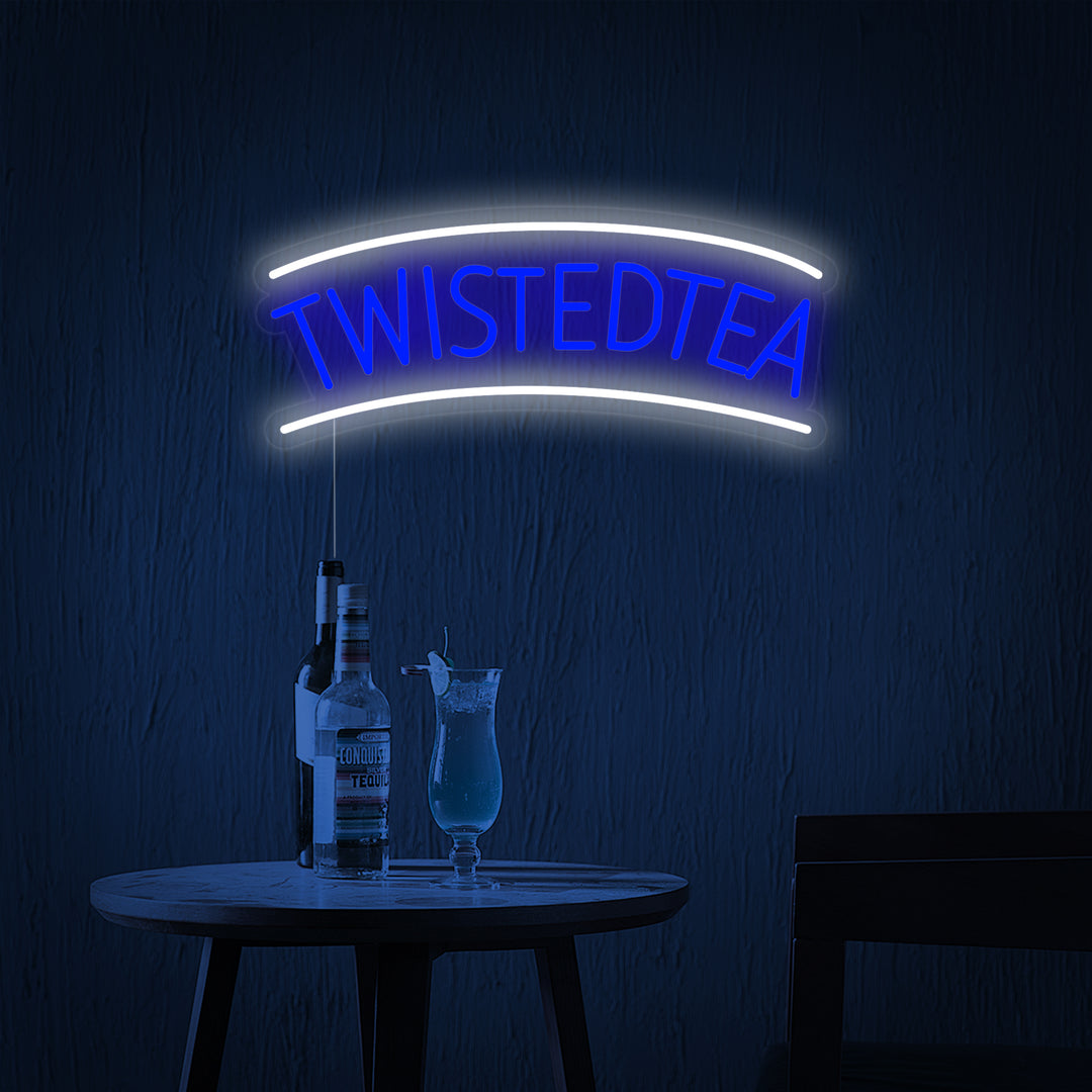 "Vintage Twisted Tea Bierbar" Neonschrift