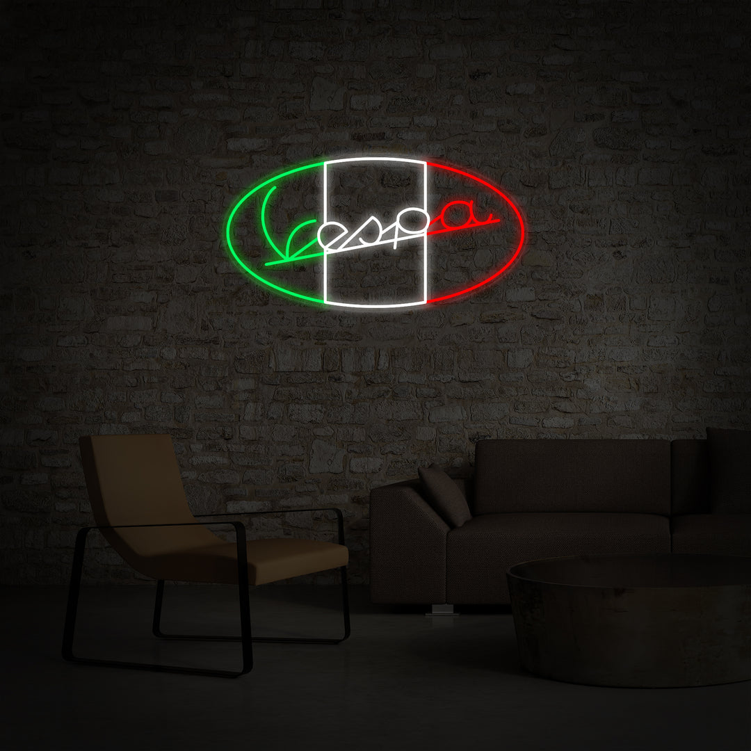 Vespa Neonschrift, Vespa Leuchtreklame, Vespa Neon Sign