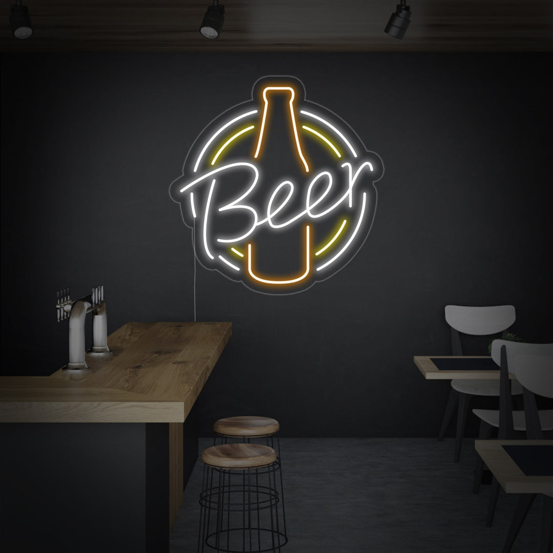 "Vintage Retro Beer" Neonschrift