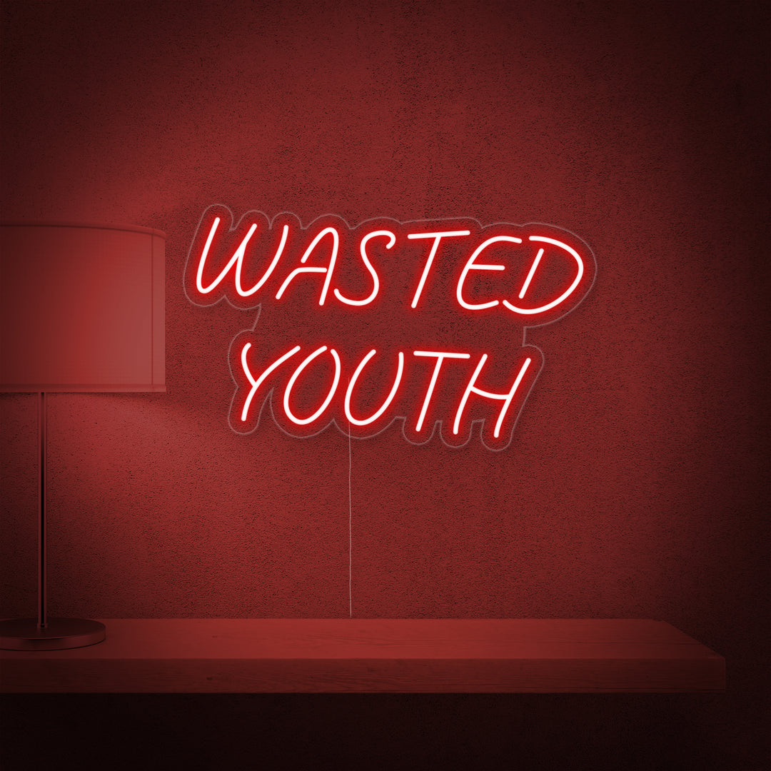 "Wasted Youth" Neonschrift