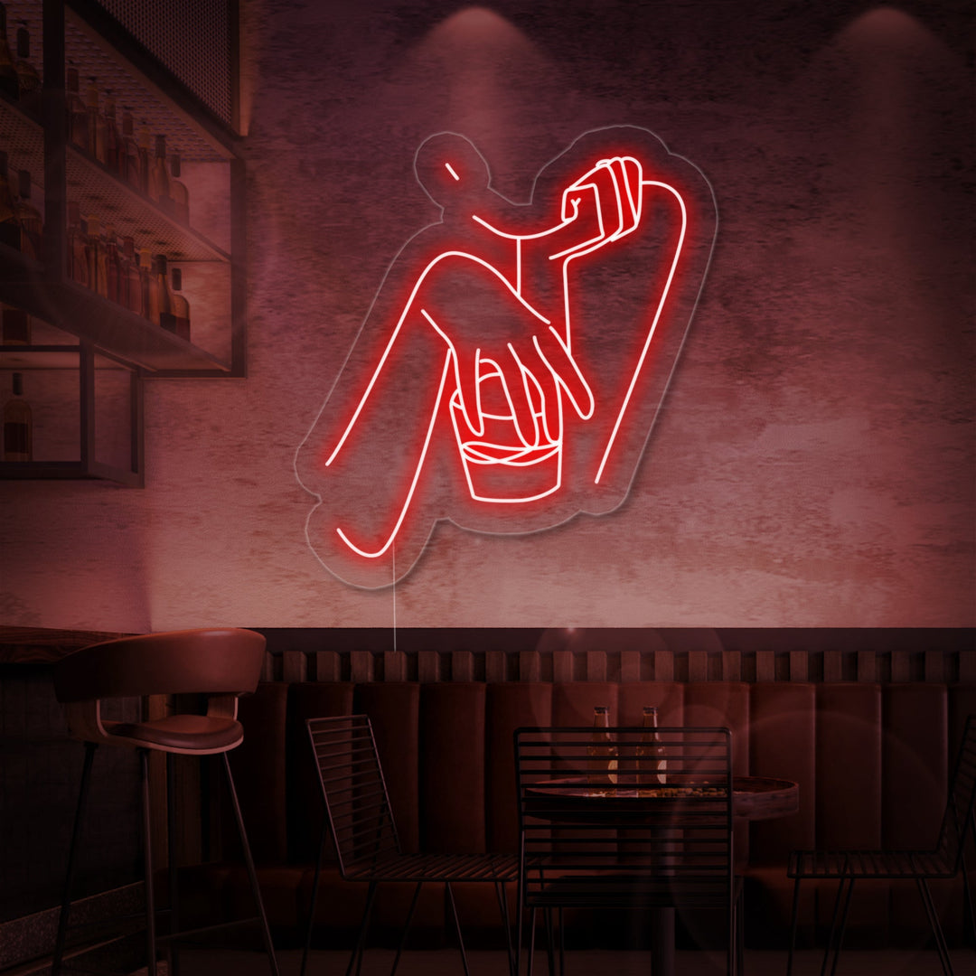 "Whiskey Damenbar" Neonschrift