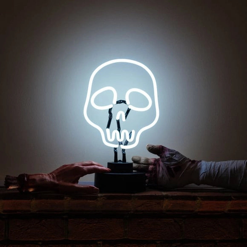 "Weißer Schädel Tisch-Neonschild, Glas-Neonschild" Neonschrift