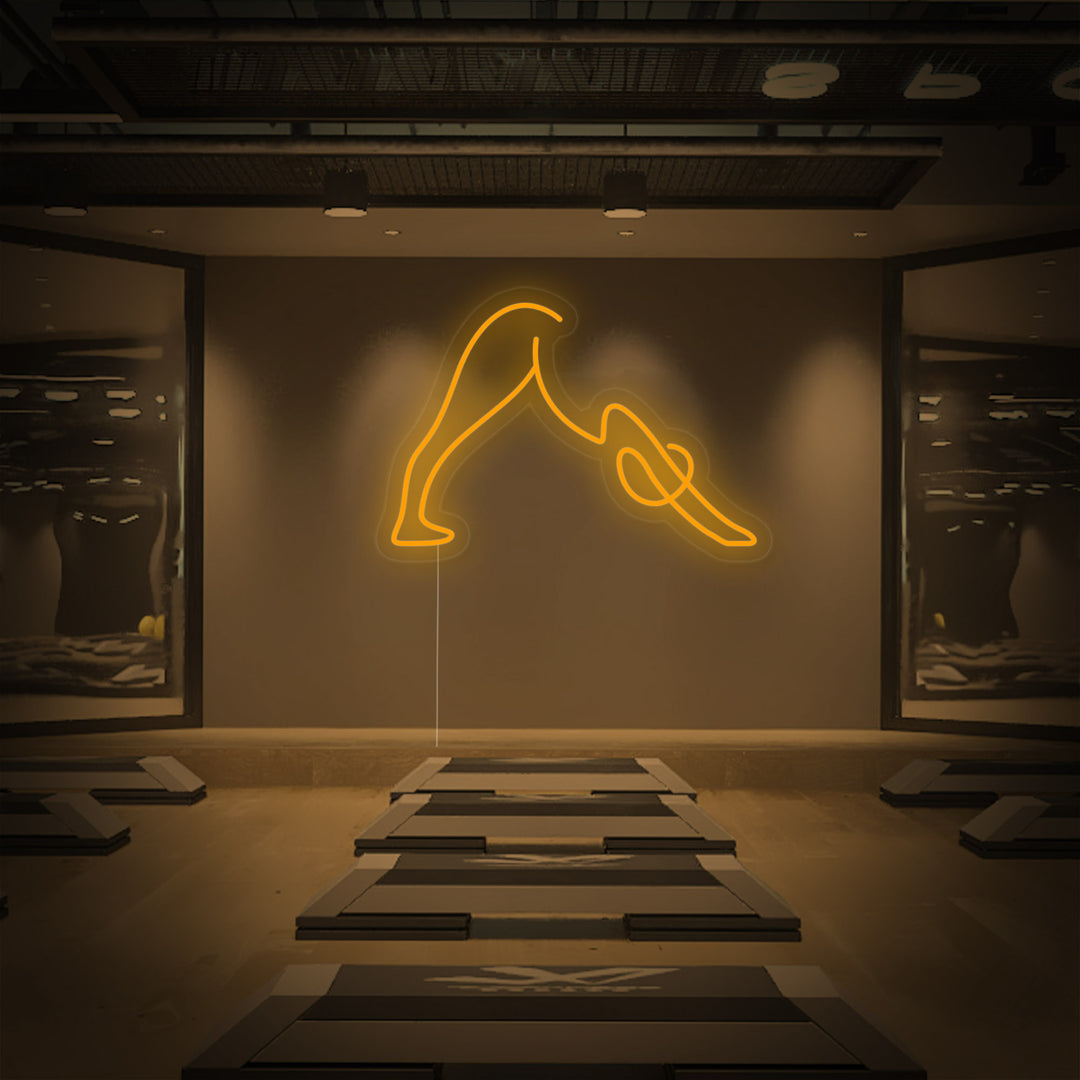 "Yoga-Pose" Neonschrift