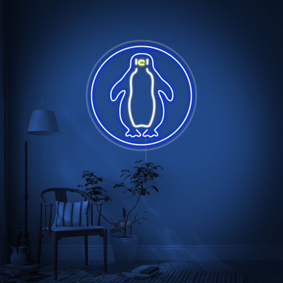 "Pinguin" Neonschrift