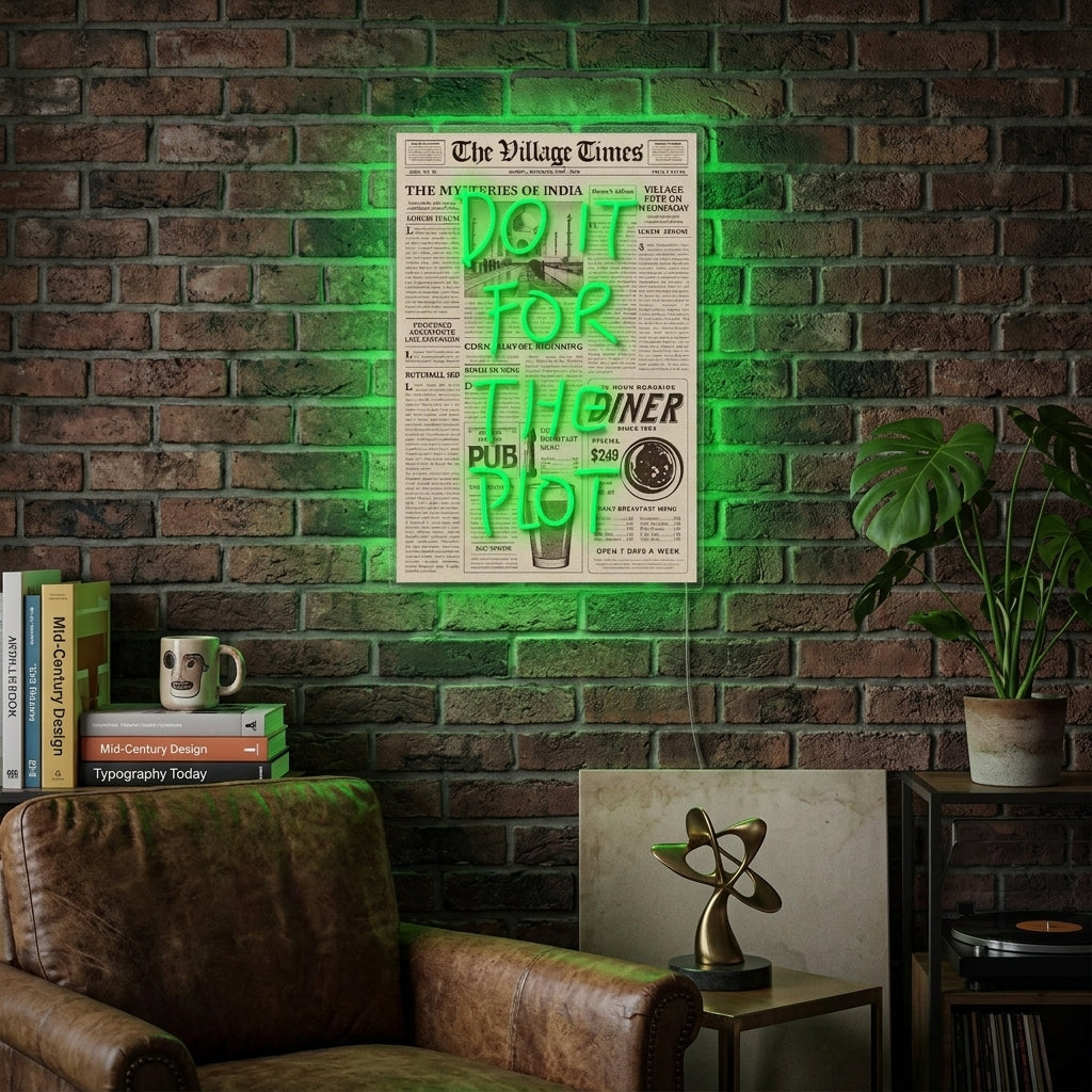 "DO IT FOR THE PLOT" Neonschild