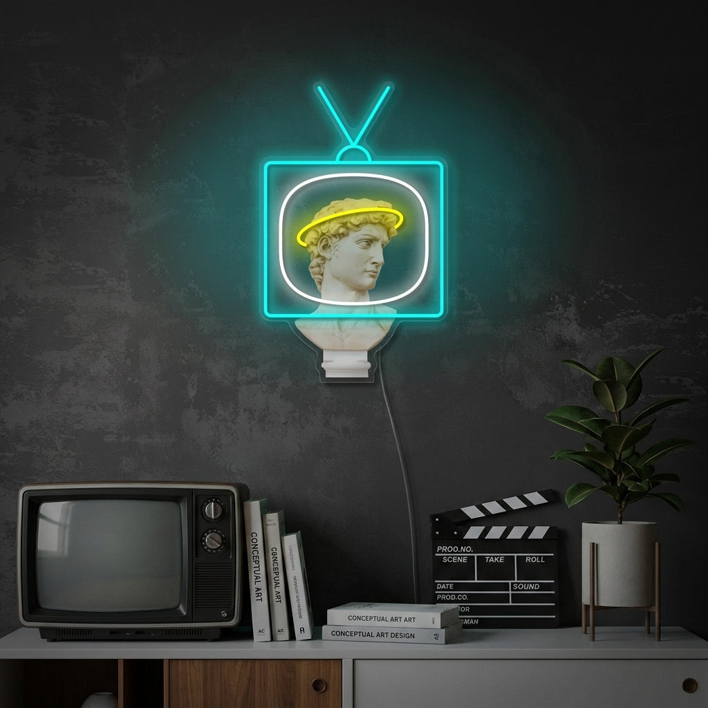 "David Broadcast" Neonschild
