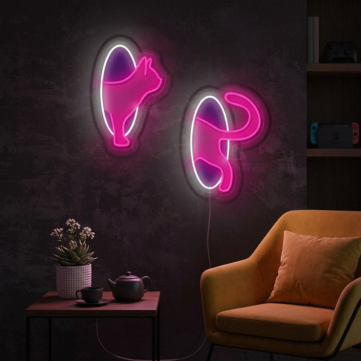 "Katze im Portal" Neonschild