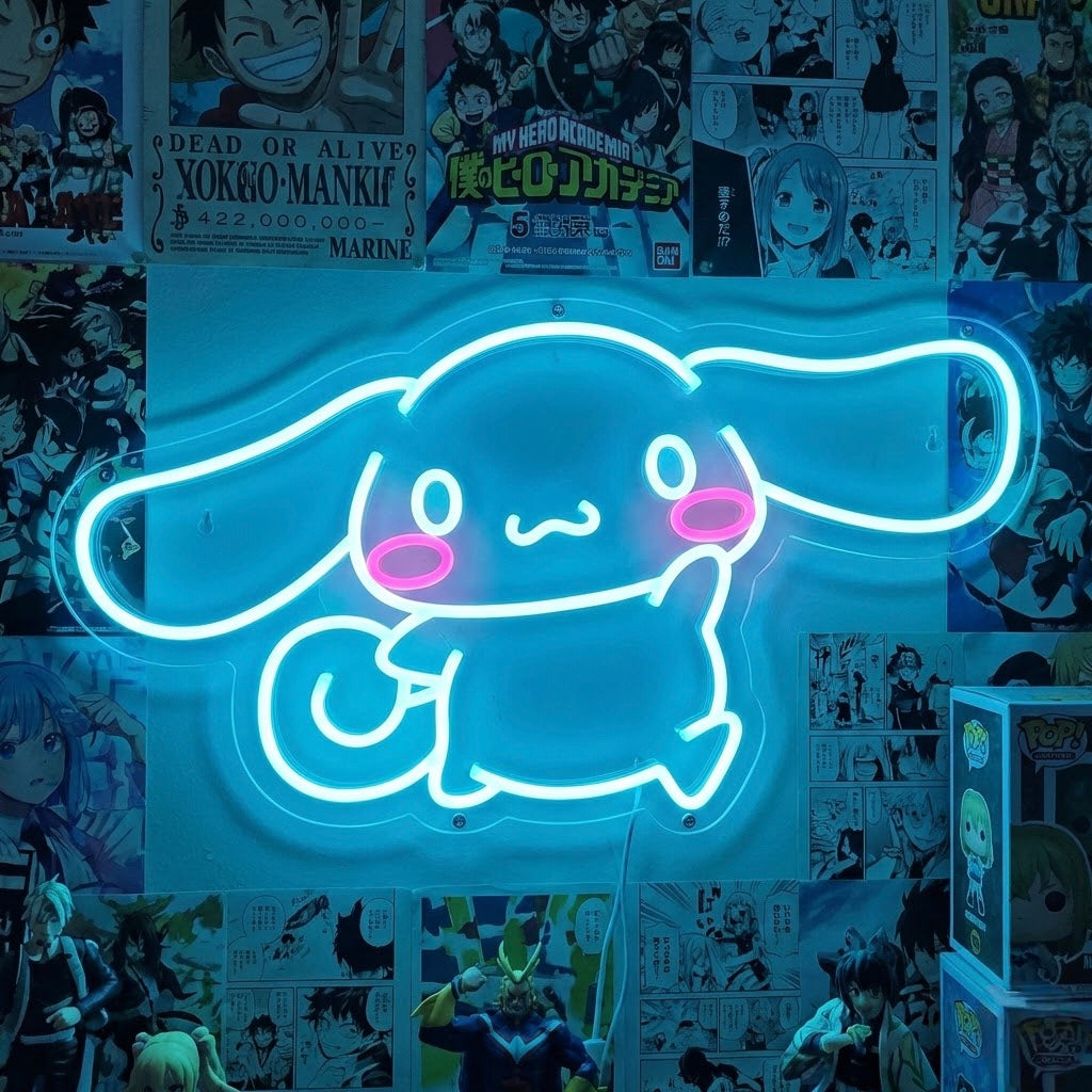 Niedlicher Cartoon Hund Neonschild