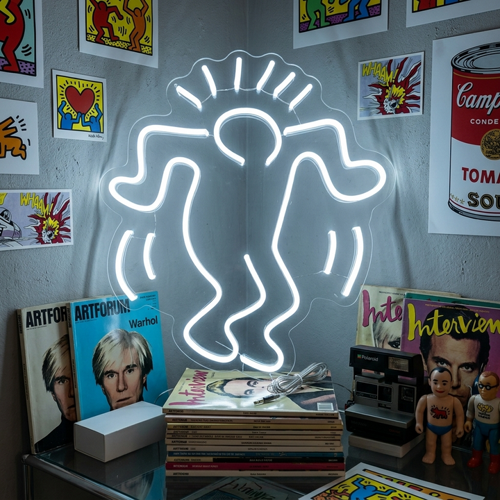 "Tanzender Kerl" Neonschrift