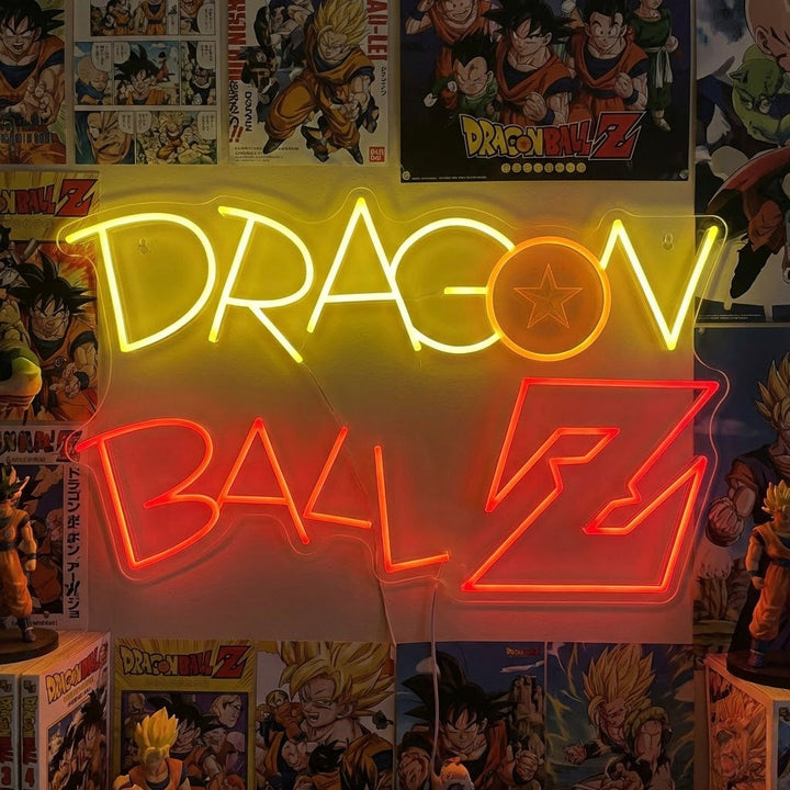 Anime Power Logo Stil Neonschild