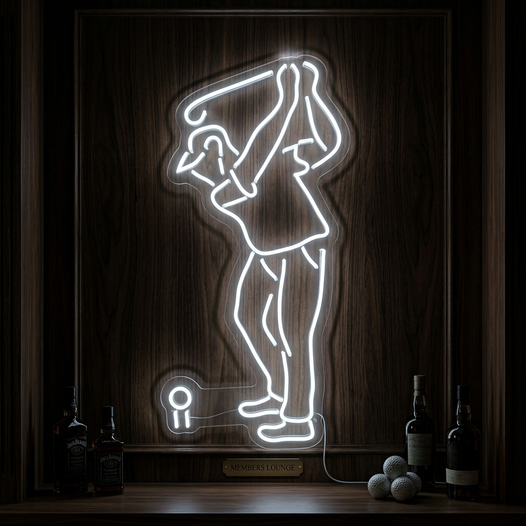 "Golfspieler" Neonschrift