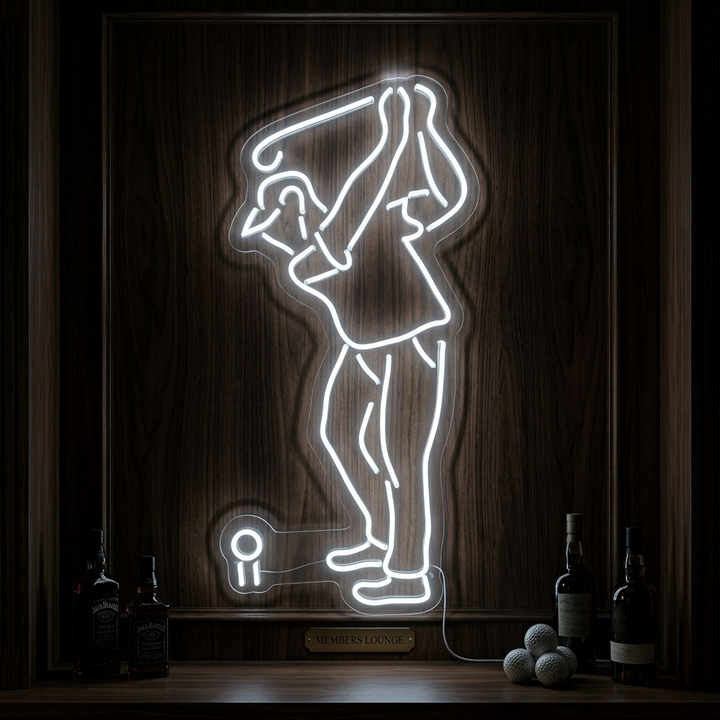 "Golfspieler" Neonschrift