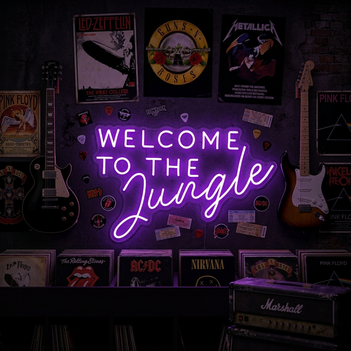 "Welcome to the Jungle" Neonschrift